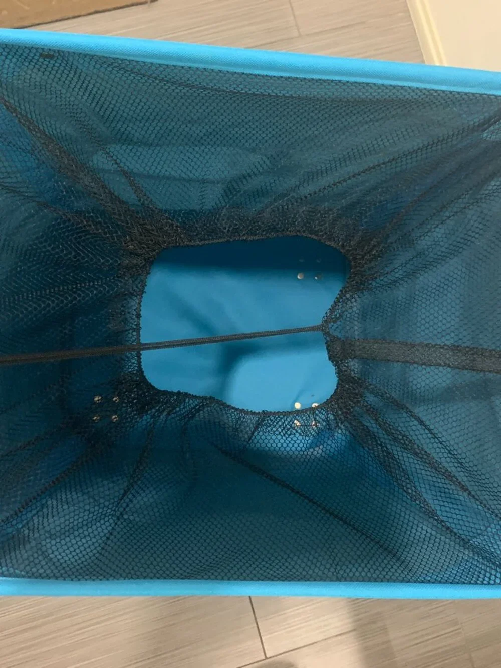 Large Blue Fabric Laundry Hampers - 24x16x13 Collapsible Storage Bin